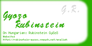 gyozo rubinstein business card