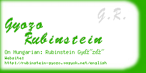 gyozo rubinstein business card